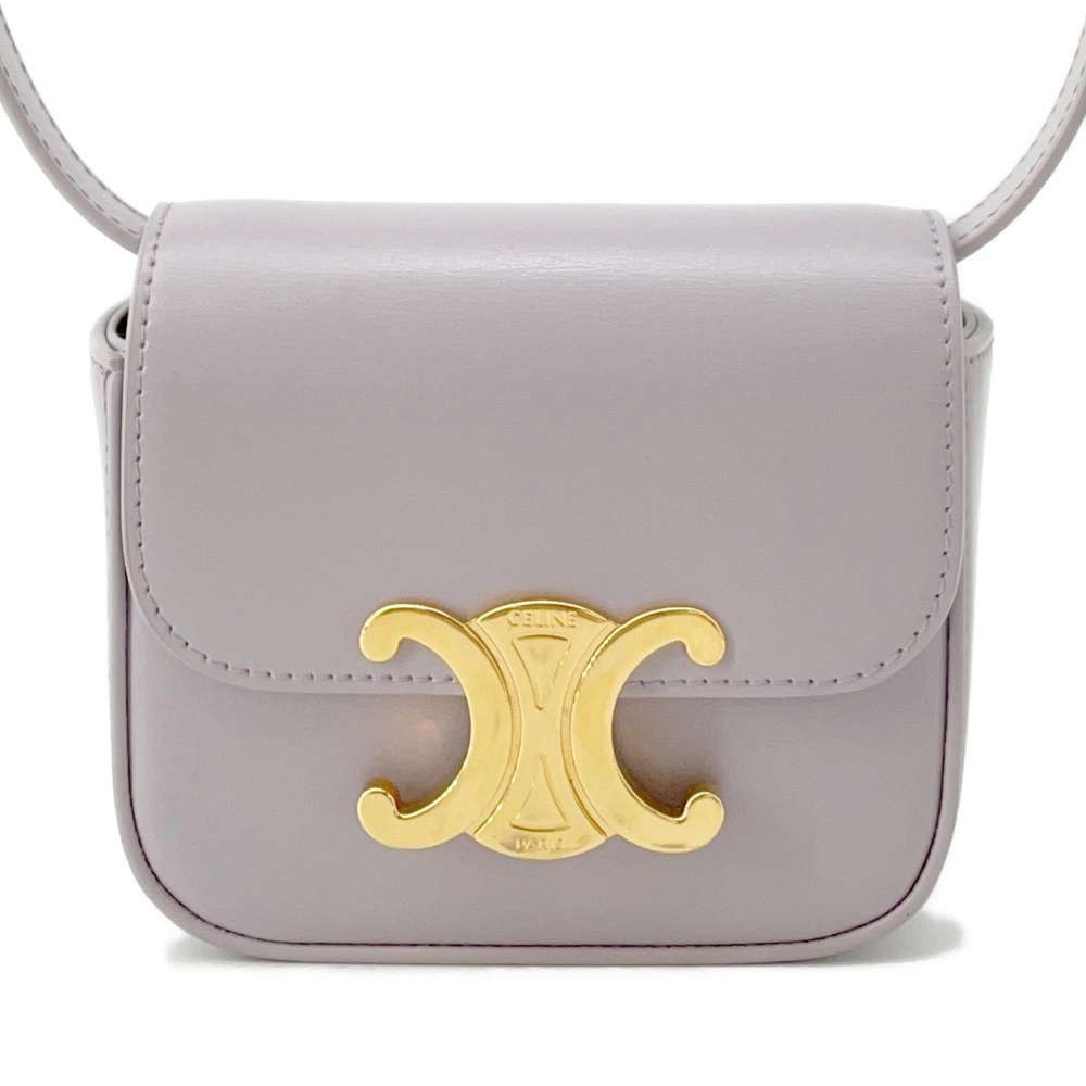 Celine Shoulder Bag Claude Calfskin Leather Pouch